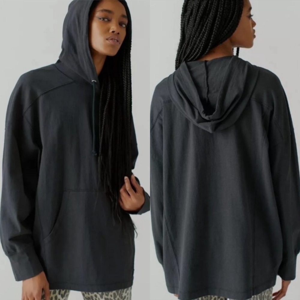 NWT Urban Outfitters Joshua Hooded Long Sleeve Tee in Black